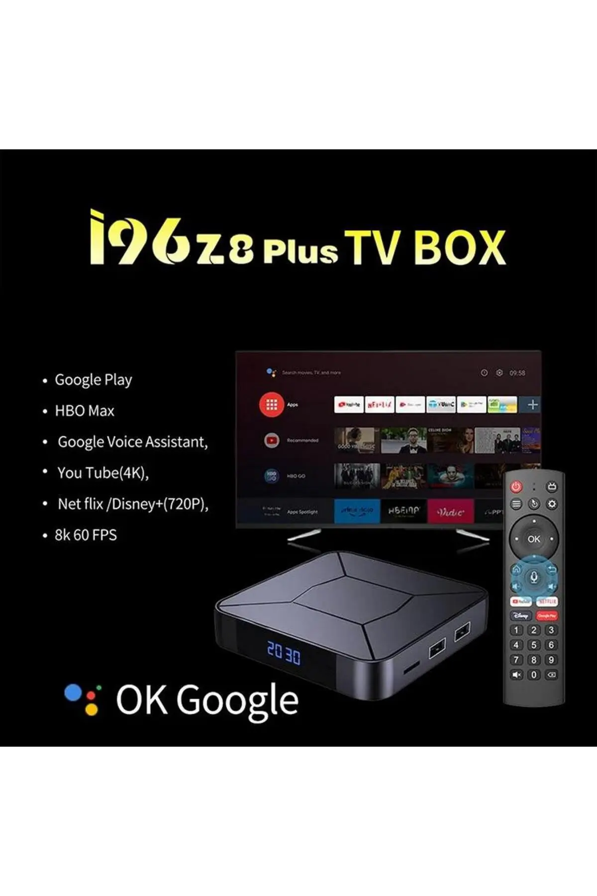 İ96 Z8 Plus 4K Android TV 2GB Ram-16GB Hafıza 